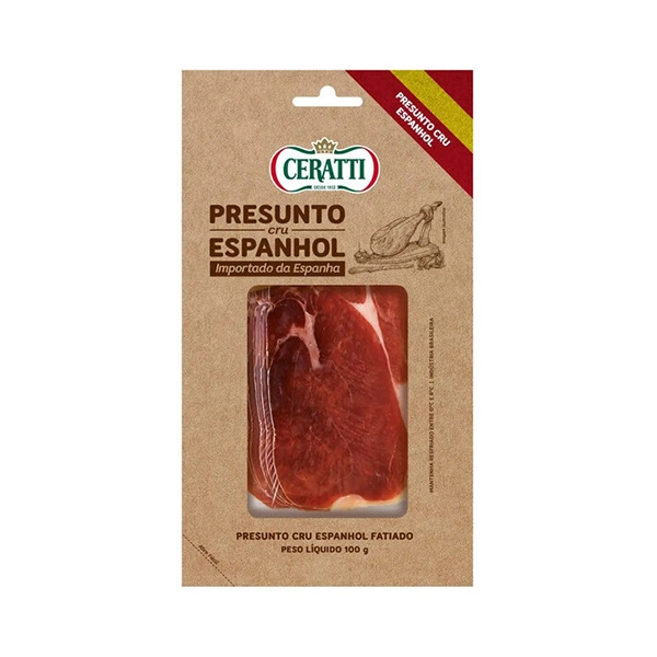 Presunto Cru Fatiado Espanhol Ceratti 100g