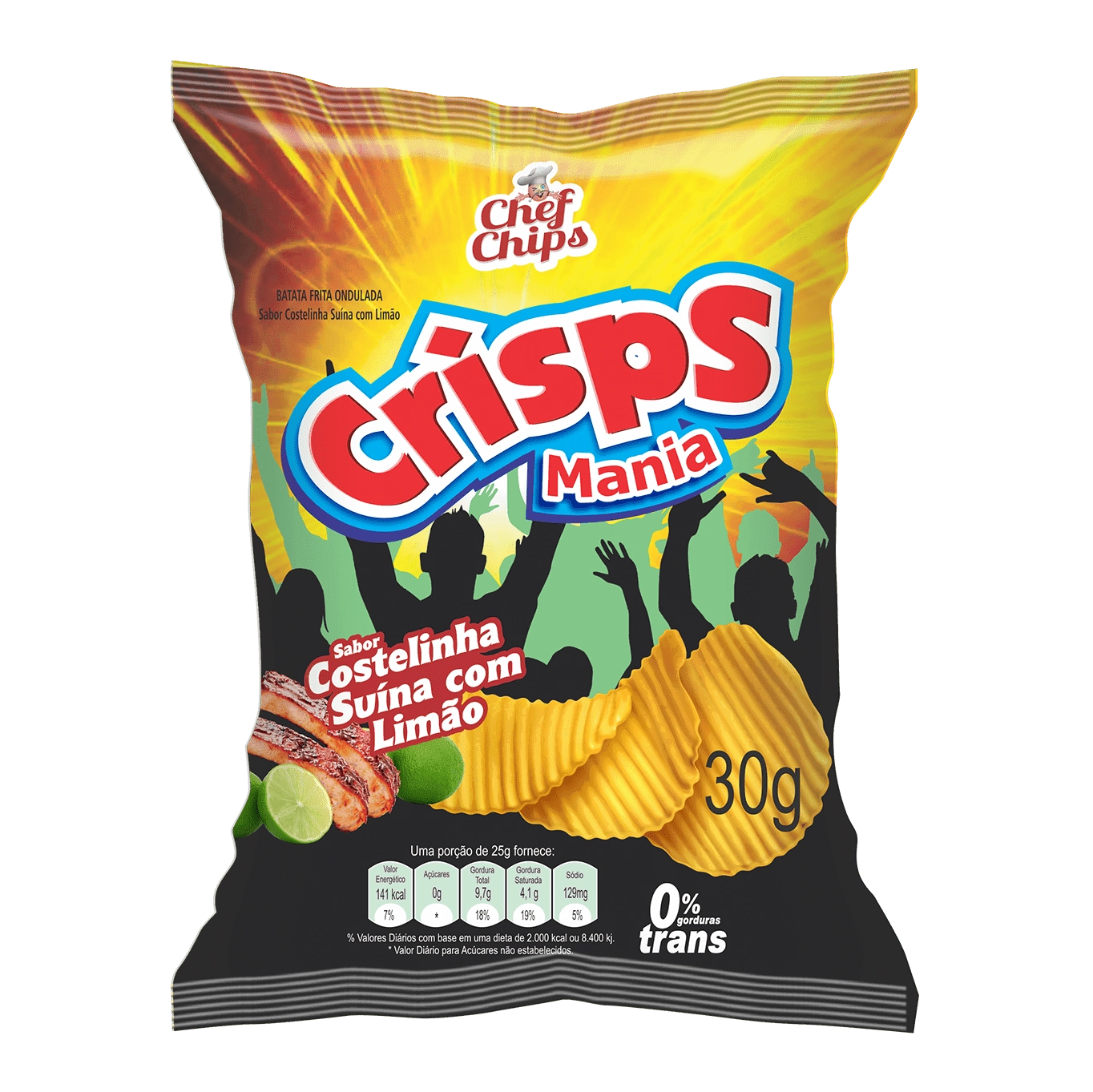 Batata Crisps Mania 30g Costela C/limao