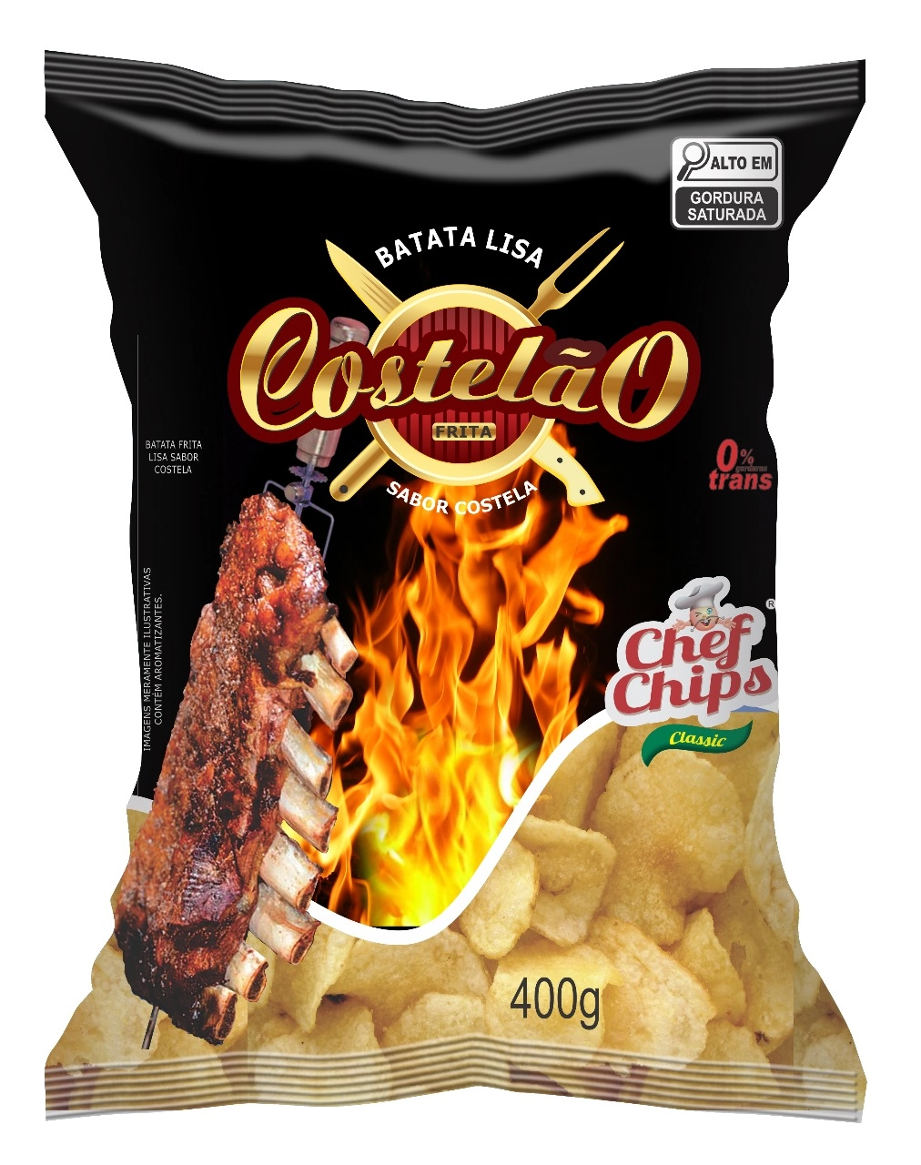 Batata Chef Chips 400g Lisa Costela