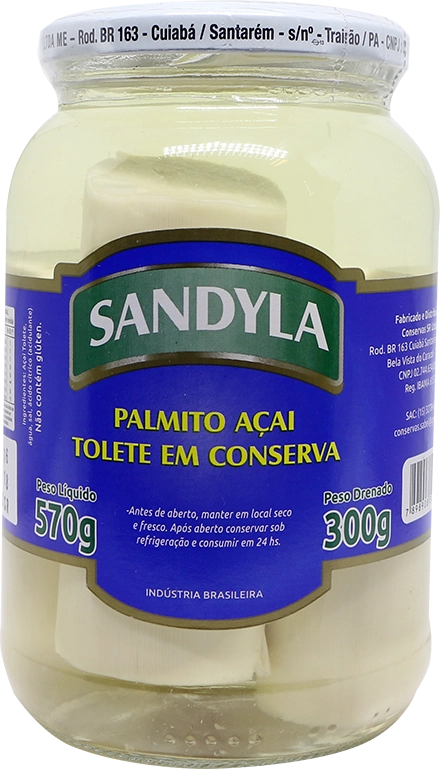 Palmito Acai Inteiro 300g Sandyla