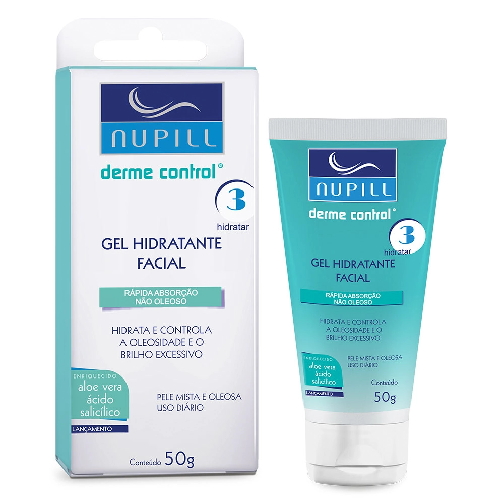 Gel Hidratante Facial Nupill Derme Control Caixa 50g