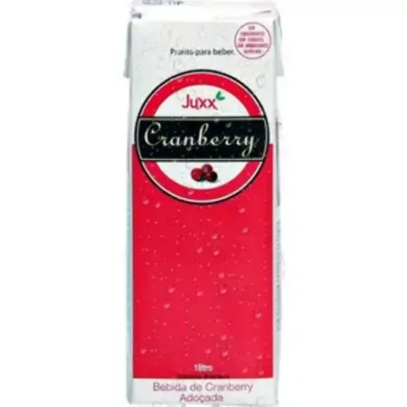 Bebida Adoçada Cranberry Com Morango Juxx Funcionais Caixa 1l