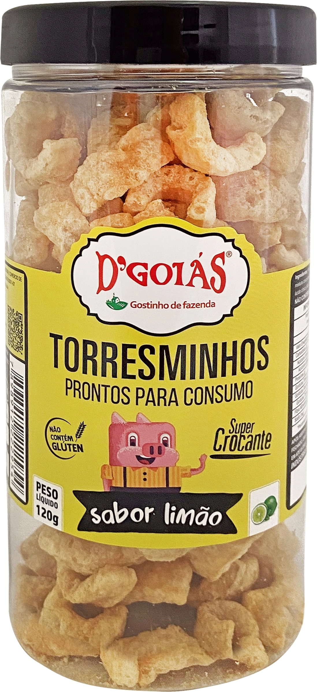 Torresmo Pronto D.goias Sabor Limao Pt 120g