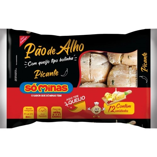 Pao De Alho So Minas Baguete Picante 350g