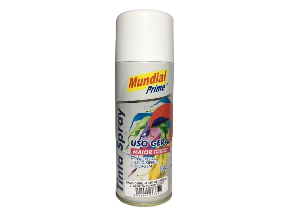 Tinta Spray 200ml Branco Mundial Prime