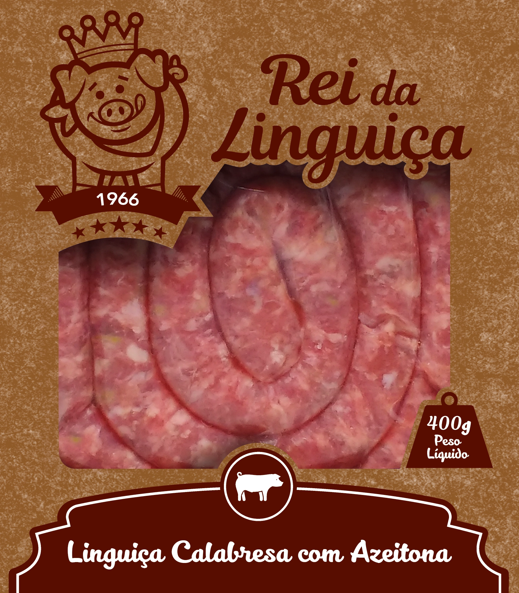 Ling Calabresa Rei Da Linguica 400g Azeitona