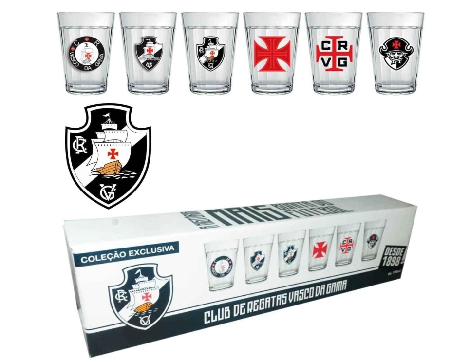 Kit Copo Americano 190 Ml Vasco Luva Com 6