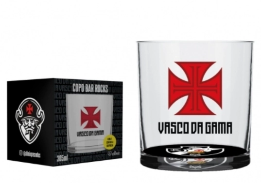 Copo Vidro Cylinder Rocks Vasco 305ml