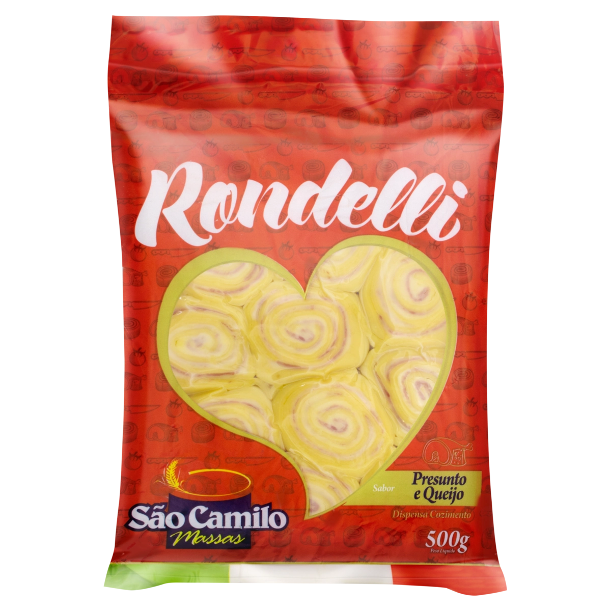 Rondelli Presunto E Queijo São Camilo Massas Pacote 500g