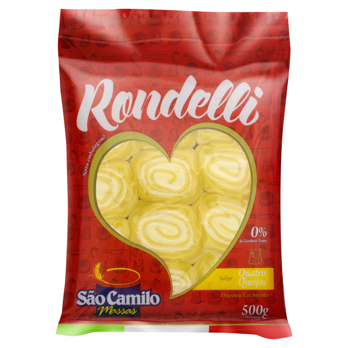 Rondelli Quatro Queijos São Camilo Massas Pacote 500g
