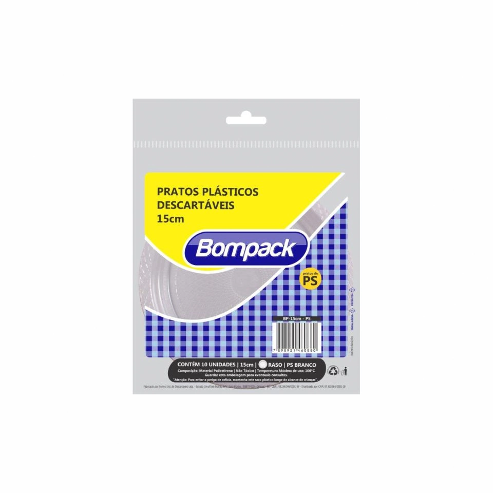 Prato Desc.bompack C/10 15cm