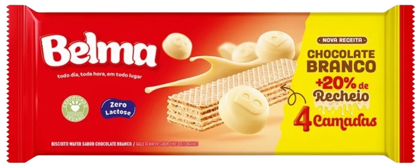 Bolacha Wafer Belma Choc Branco 110g