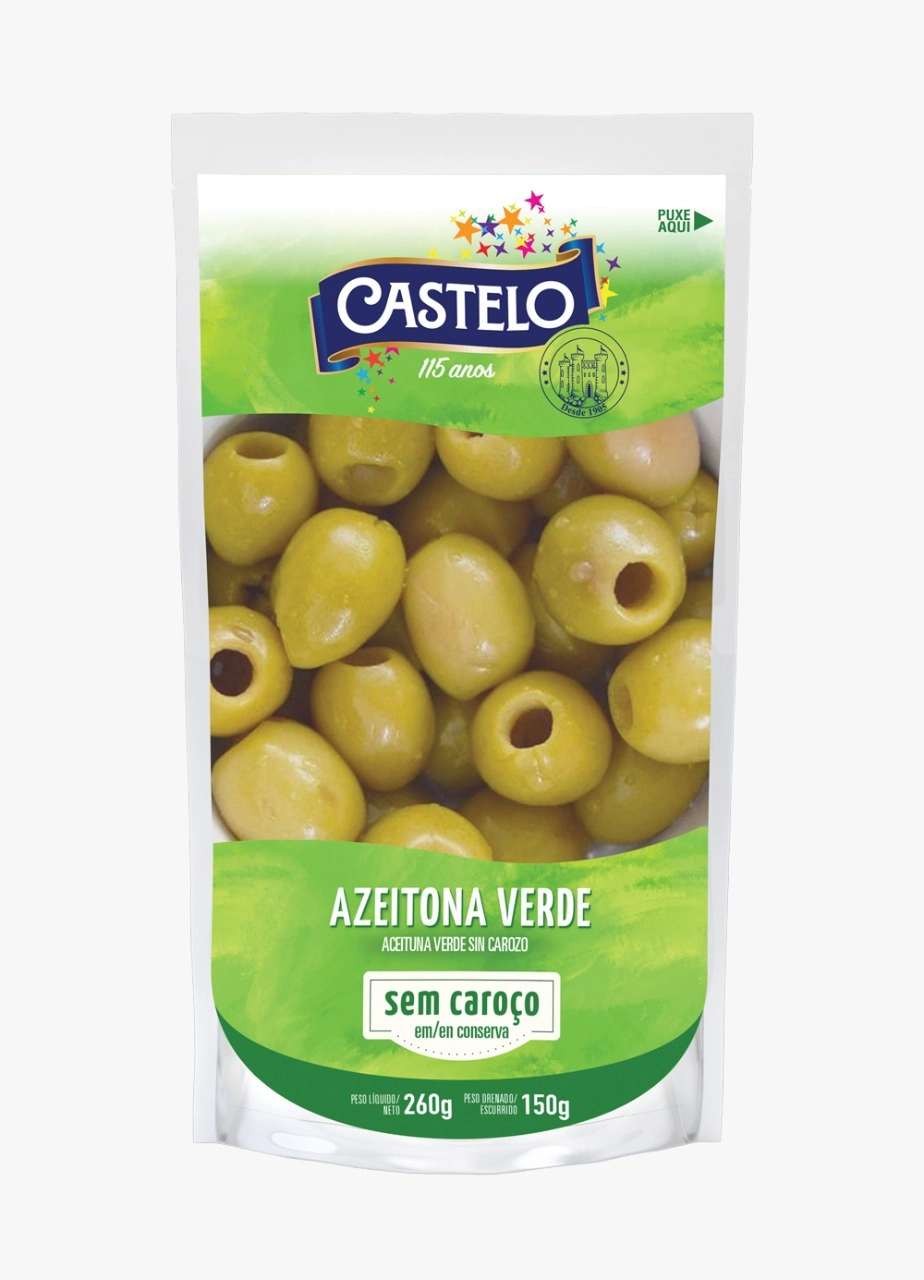 Azeitona Verde Castelo Sem Caroco 150g