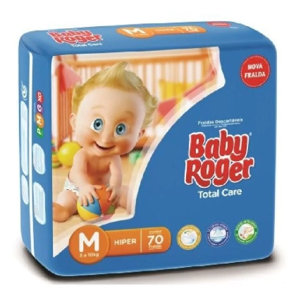 Fralda Baby Roger Hiper Plus M 70unidade