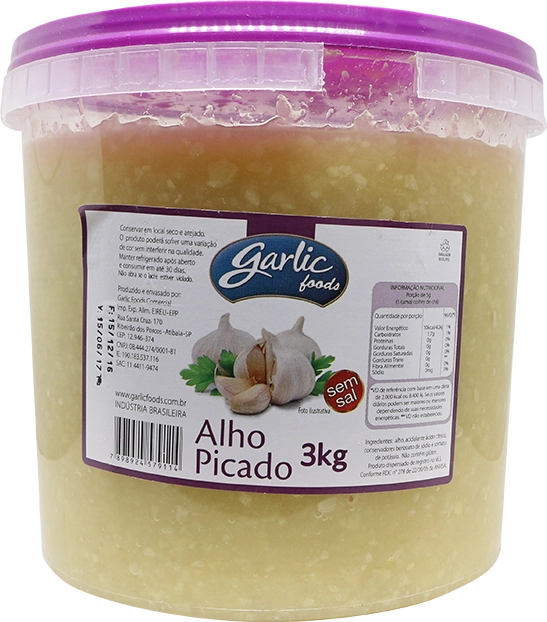 Alho Garlic 3kg Picado