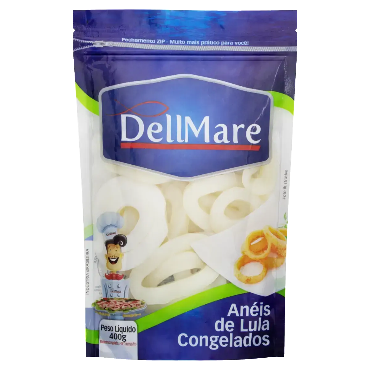Anel De Lula Congelado Dellmare Pacote 400g