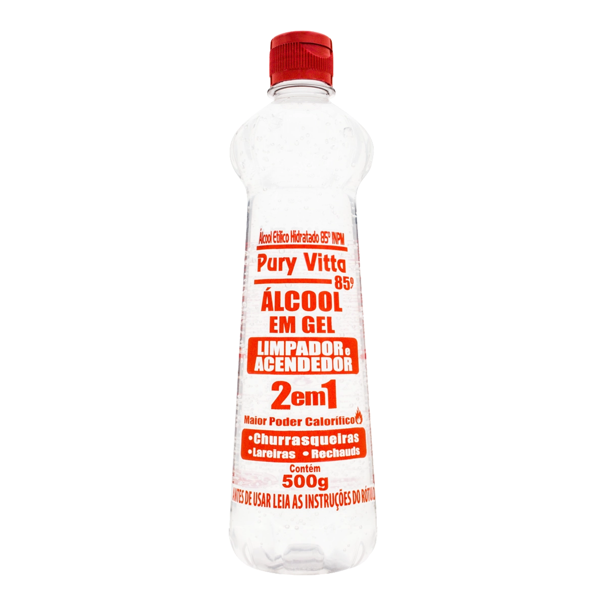 álcool Em Gel 85 Inpm Pury Vitta Frasco 500g