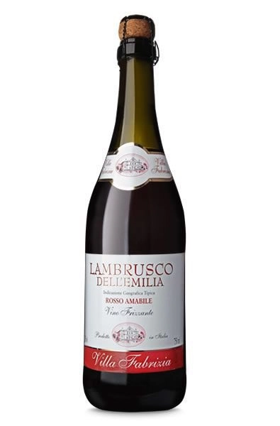 Vinho Italiano Tinto Frisante Suave Rosso Amabile Villa Fabrizia Lambrusco Dellemilia Garrafa 750ml