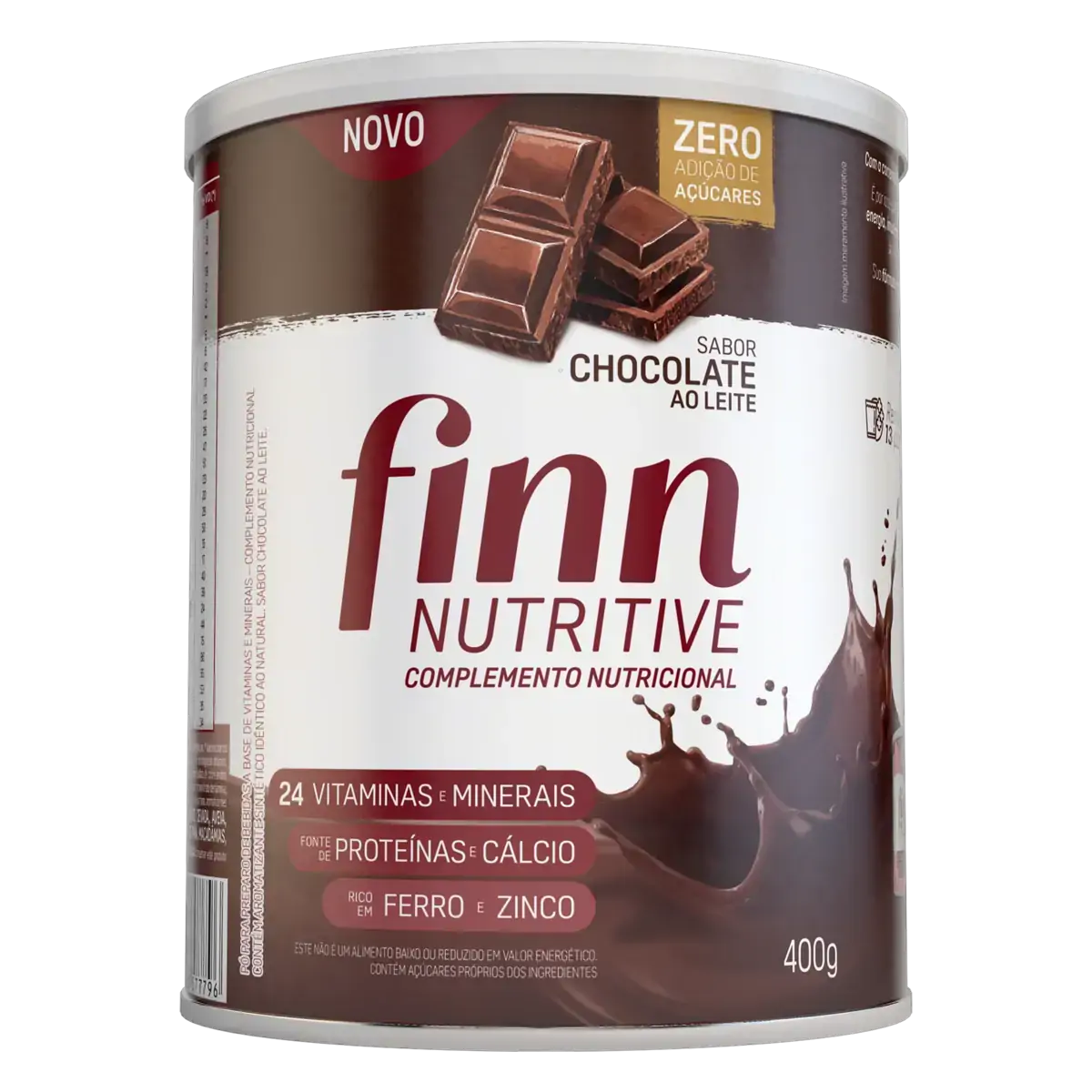 Complemento Nutricional Chocolate Ao Leite Finn Nutritive Lata 400g