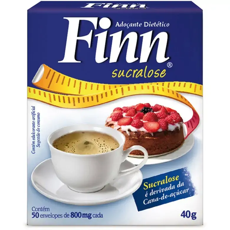 Adoçante Em Pó Sucralose Finn Caixa 30g 50 Unidades