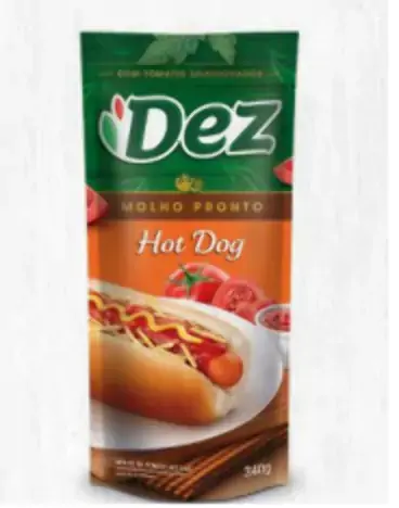Molho Tomate Dez Alimen 340gr Hot Dog