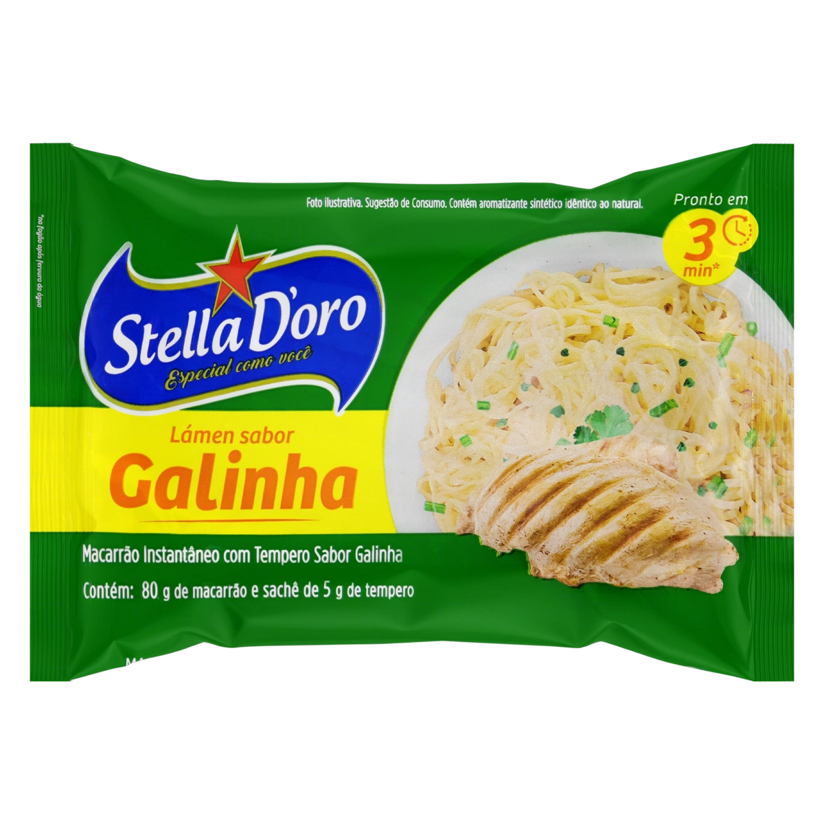 Macarrão Instantâneo Lámen Galinha Stella Doro Pacote 85g