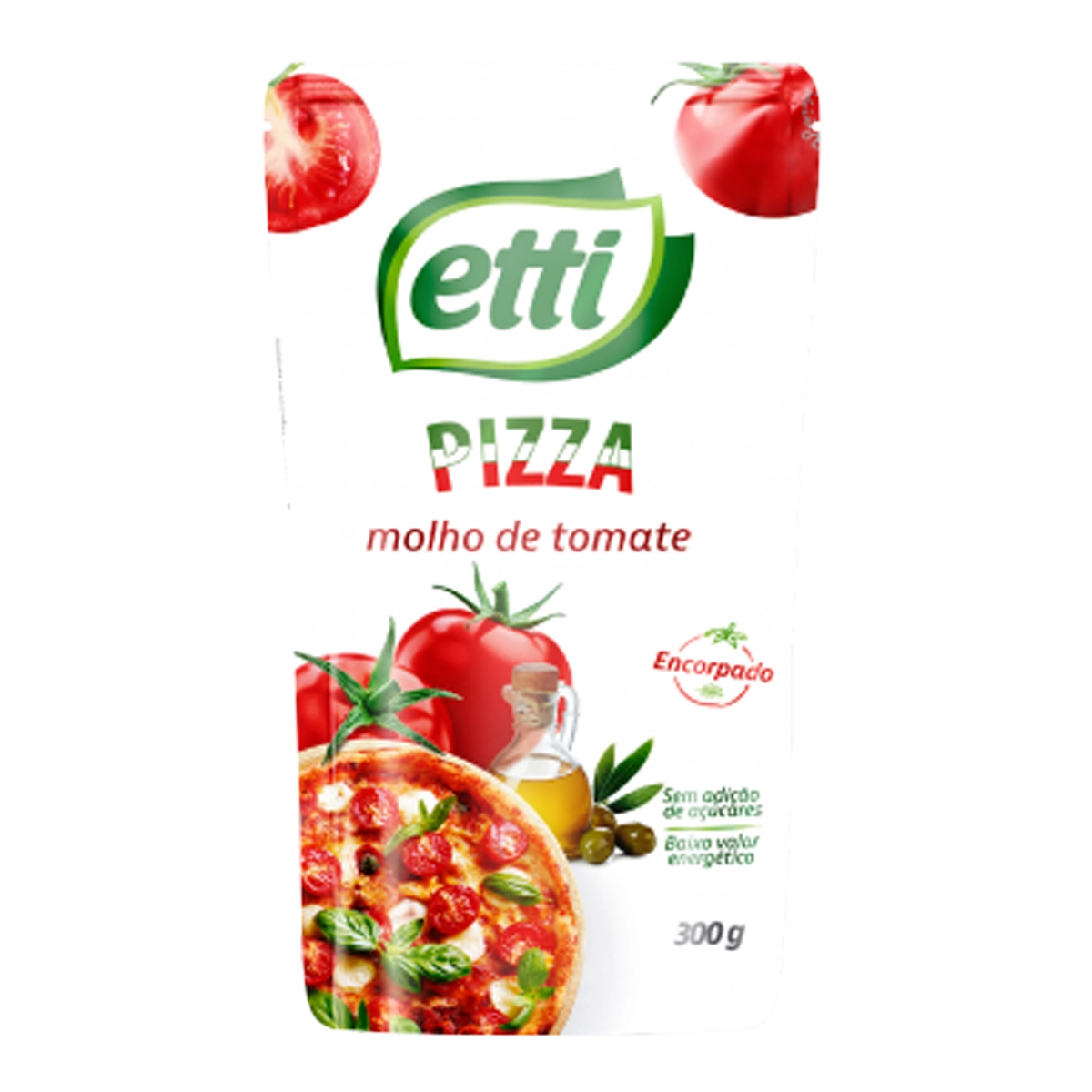 Molho De Tomate Encorpado Pizza Etti Sachê 300g