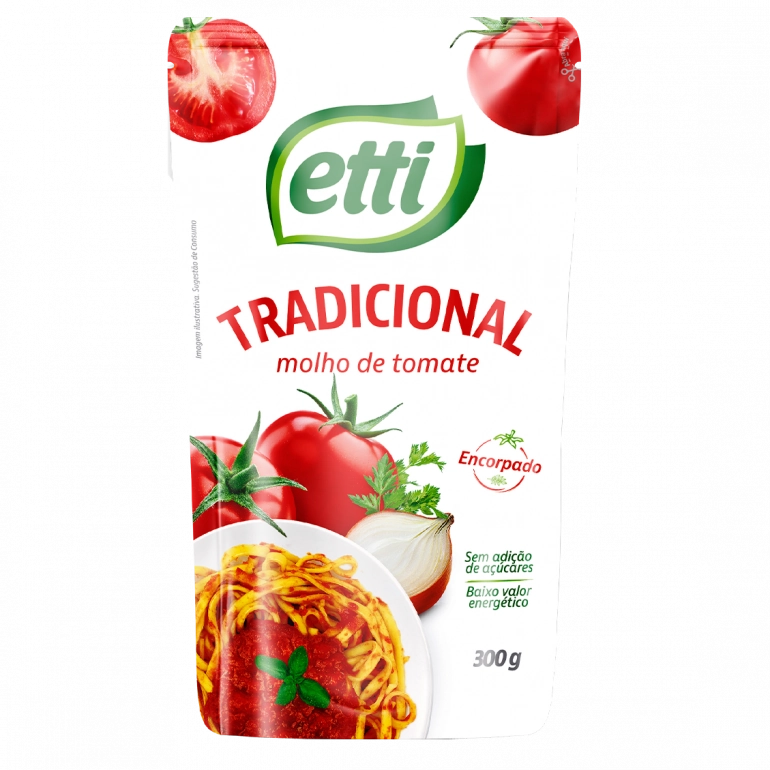 Molho De Tomate Encorpado Tradicional Etti Sachê 300g