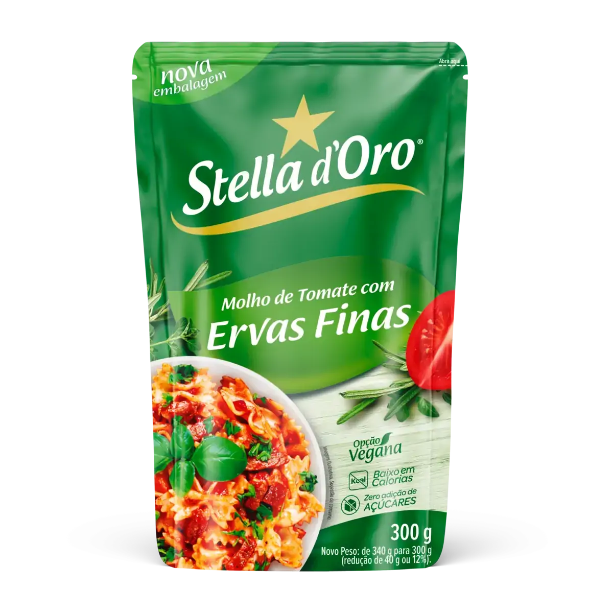 Molho De Tomate Com Ervas Finas Stella Doro Sachê 300g