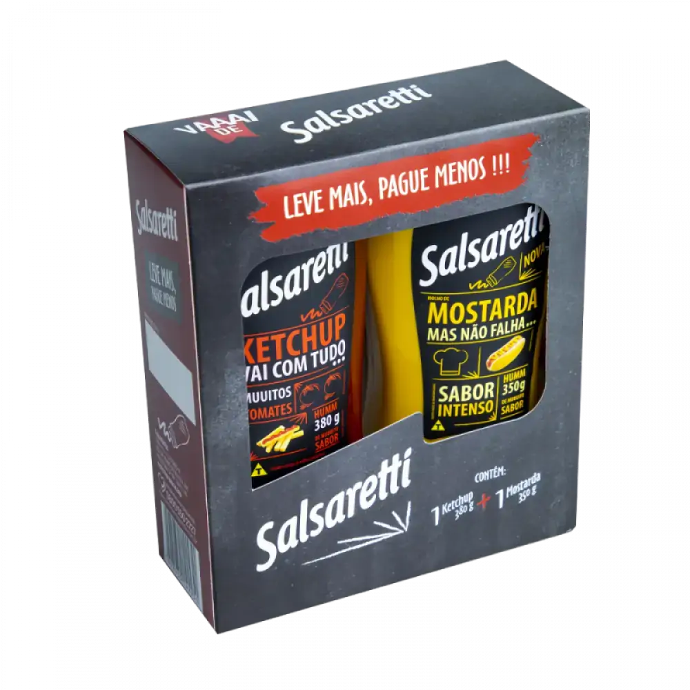 Kit Ketchup 380g Mostarda 350g Salsaretti Leve Mais Pague Menos