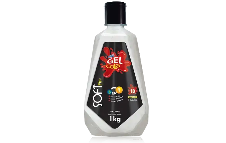 Gel Fixador Soft Fix 1000gr Cola Branco