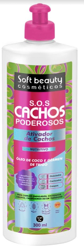 Creme Ativador De Cachos Whey Protein 300g Softfix