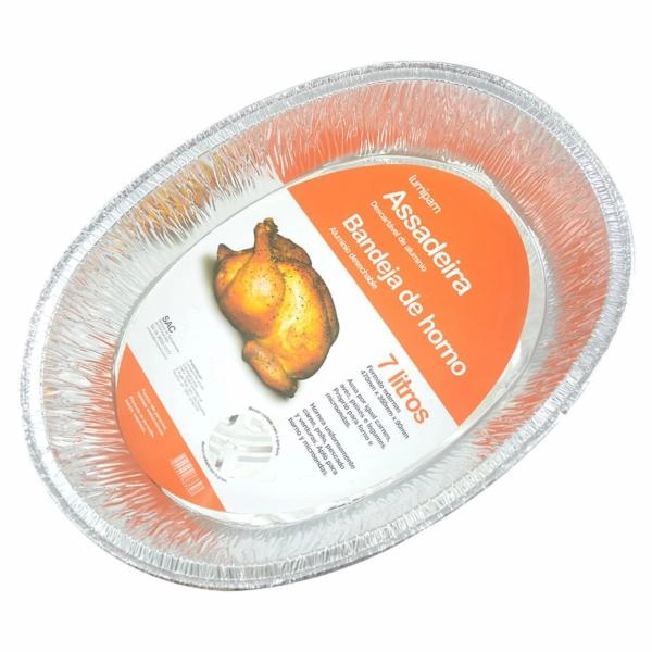 Assadeira Oval Aluminio 7l