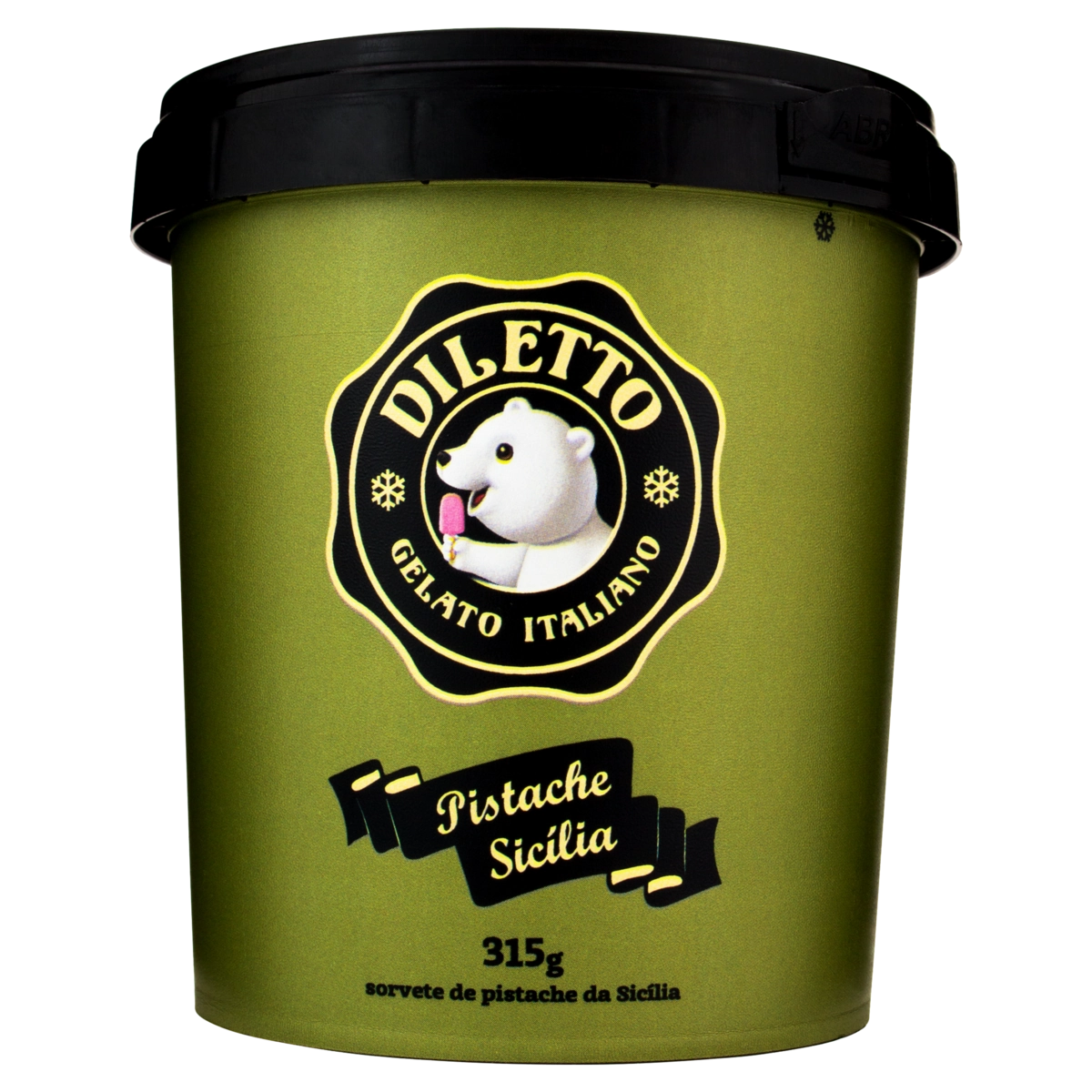 Gelato Italiano Pistache Sicília Diletto Pote 500ml