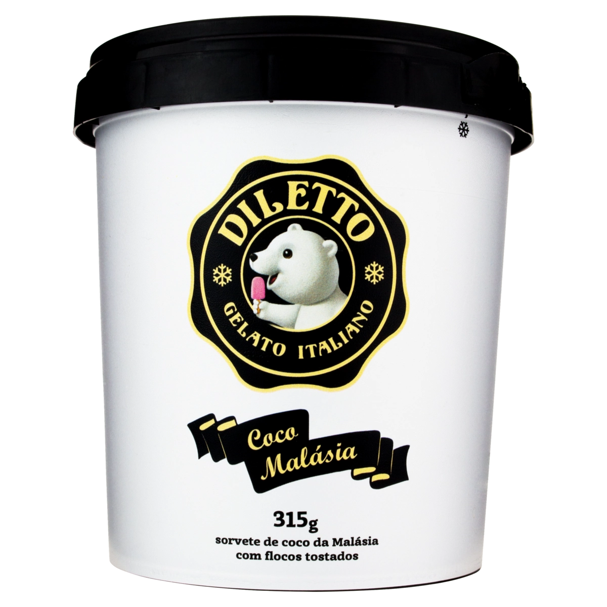 Gelato Italiano Coco Malásia Diletto Pote 500ml