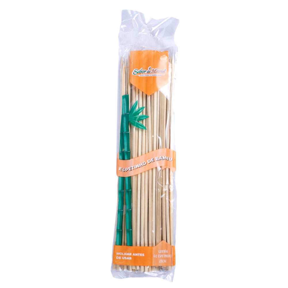 Espeto Churrasco Sabor Da Mama C/40 Und Bambu
