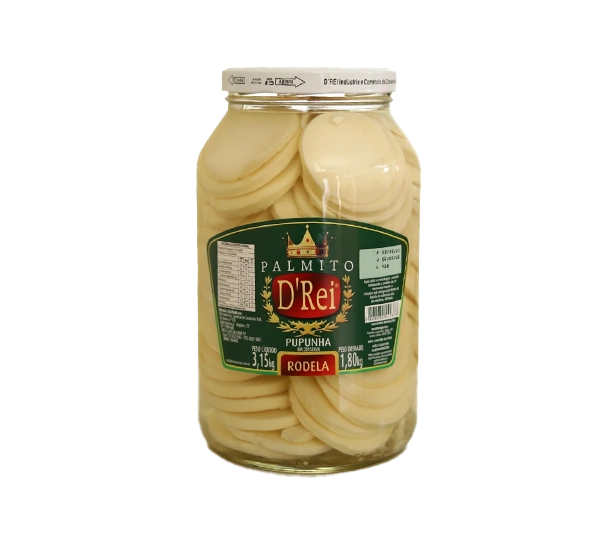 Palmito D Rei Rodela Pupunha Vd 1,80kg