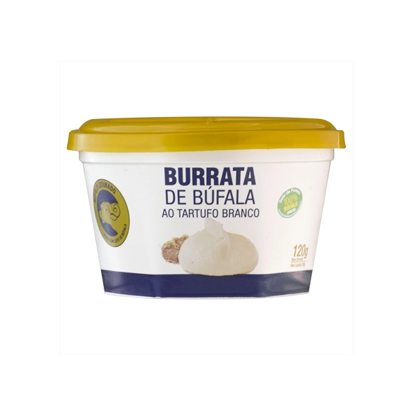 Queijo Burrata De Búfala Tartufo Branco Búfalo Dourado 120g