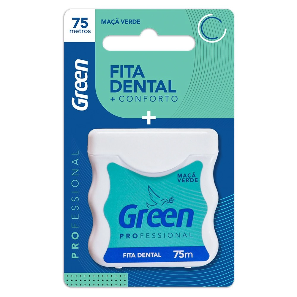 Fio Dental Green 75m Maca Verde