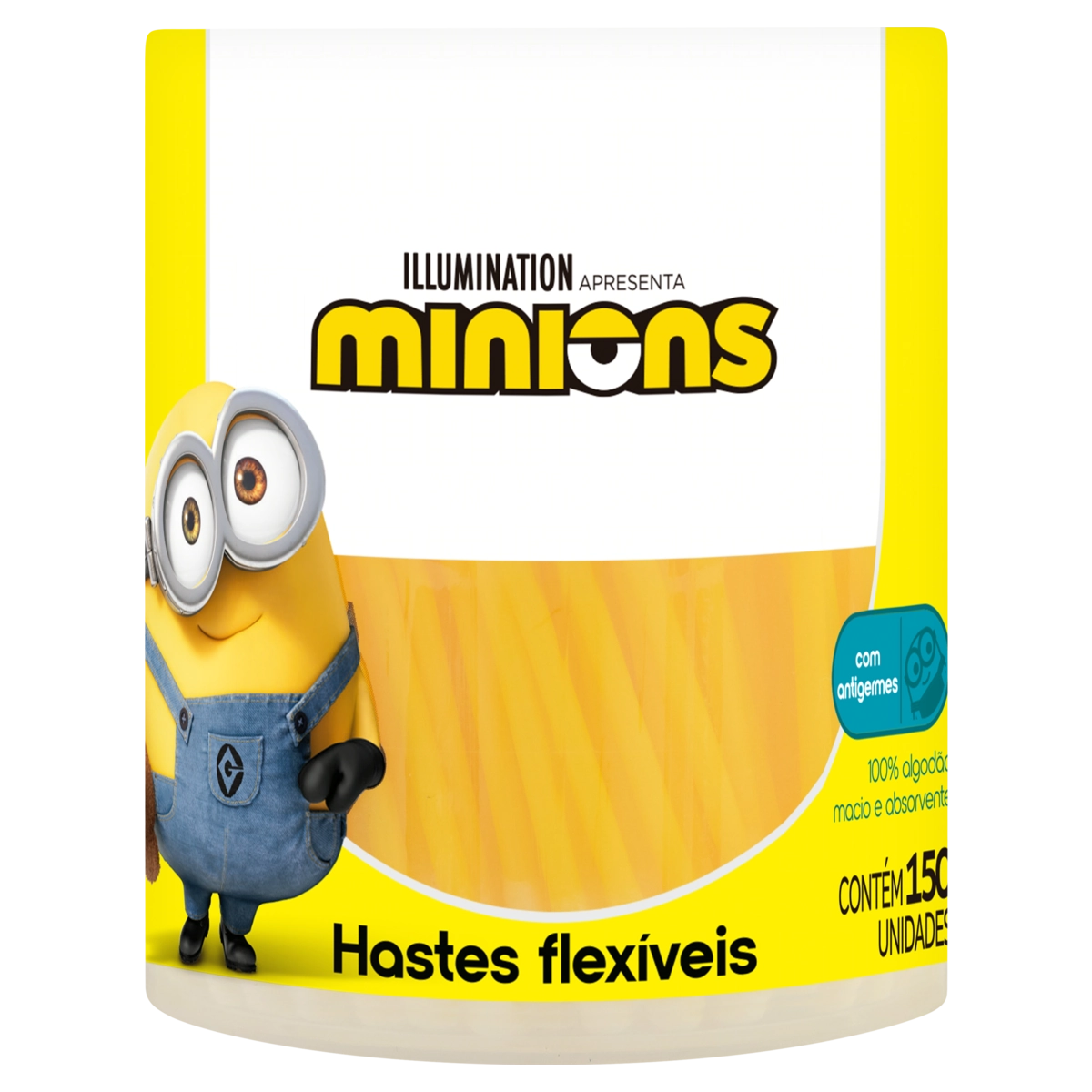 Hastes Flexíveis Minions Cremer Pote 150 Unidades