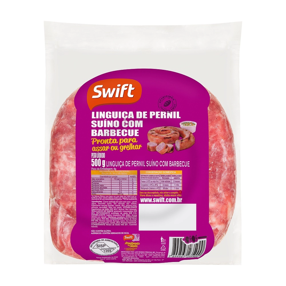 Ling De Pernil Swift Com Barbecue 500g