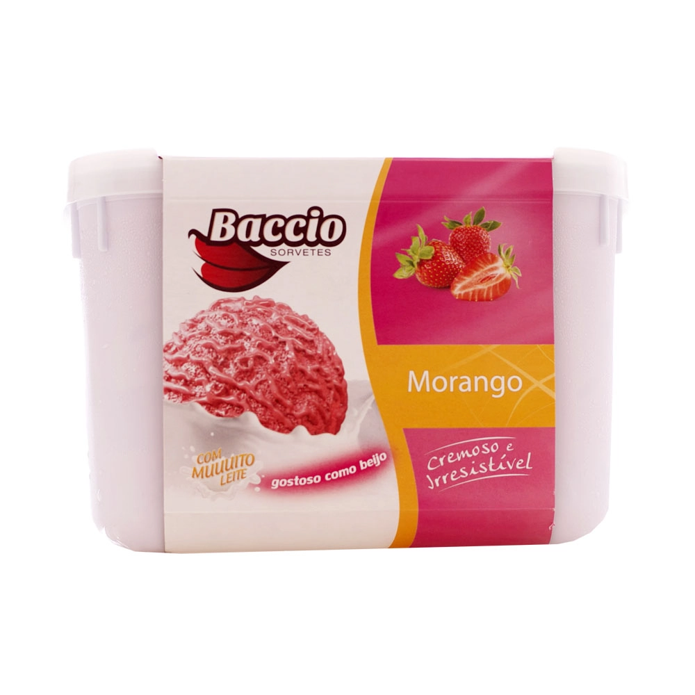 Sorvete Baccio 2l Morango