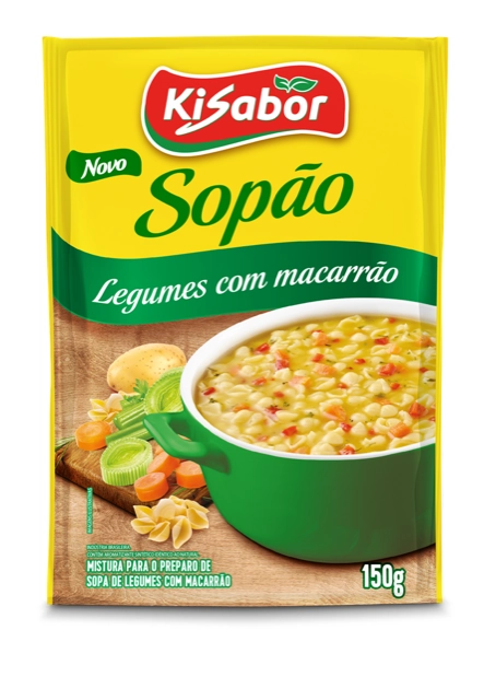 Sopão Legumes Com Macarrão Kisabor Sachê 150g