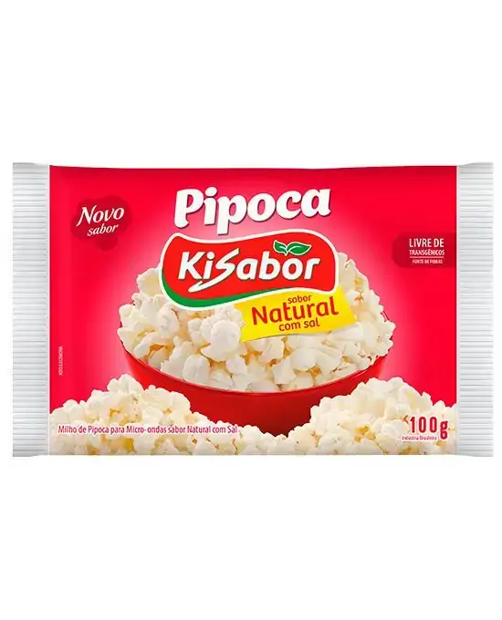 Pipoca Micro Kisabor 100g Natural C/sal