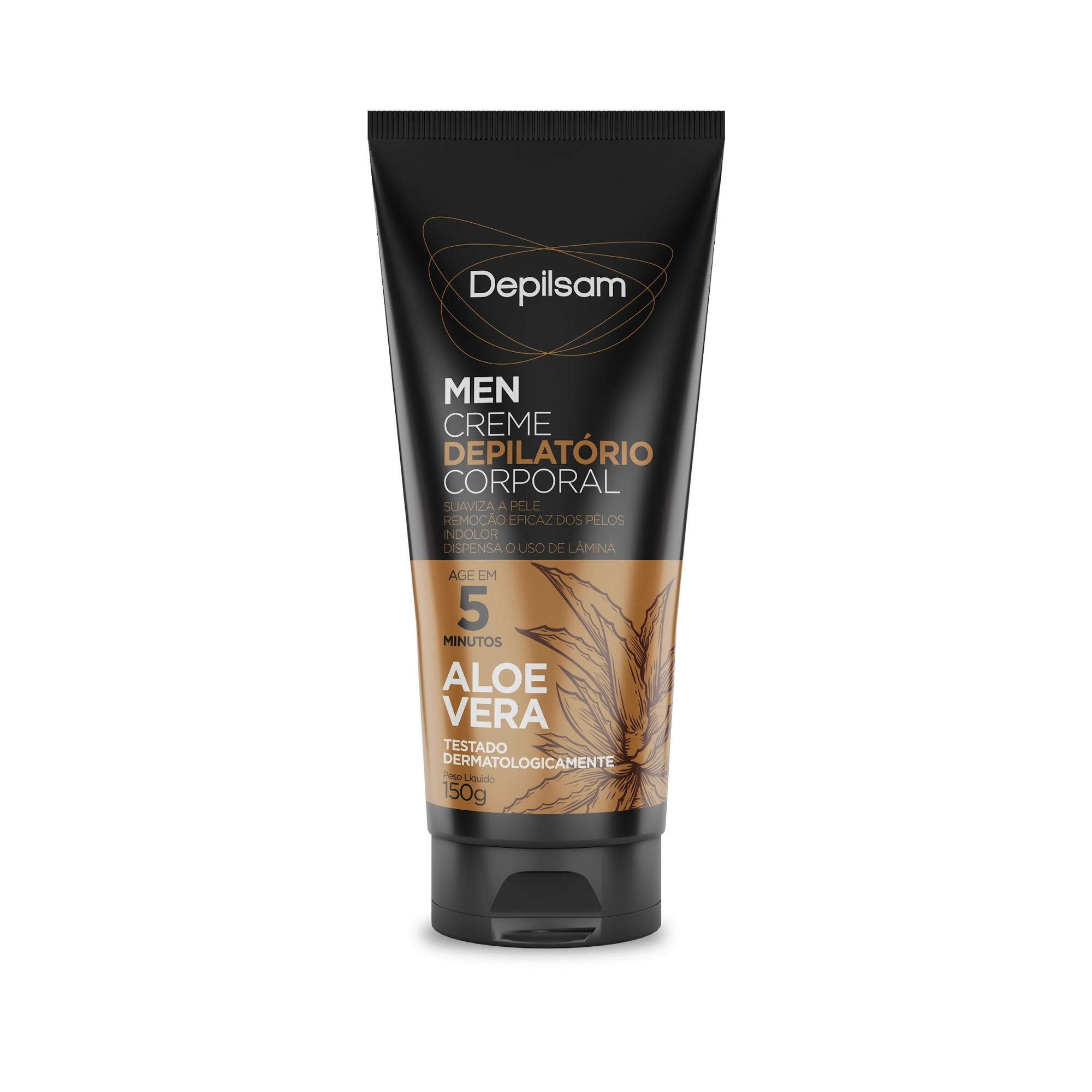 Creme Depilatório Corporal Aloe Vera Depilsam Men Bisnaga 150g