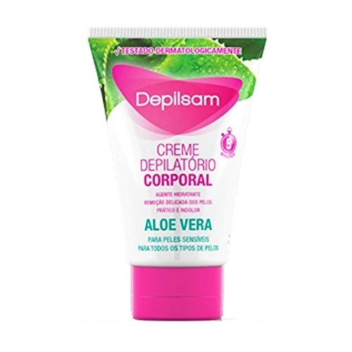 Creme Depilatório Corporal Aloe Vera Pele Sensível Depilsam Bisnaga 100g
