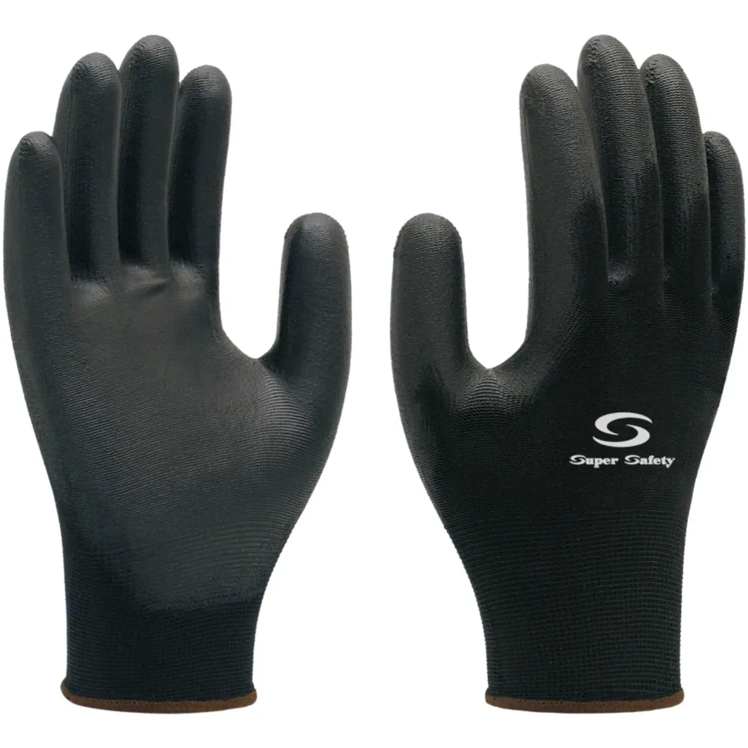 Luva Multitato Pu (1003) Ca 32034 - Kit 12 Pares Preto 8