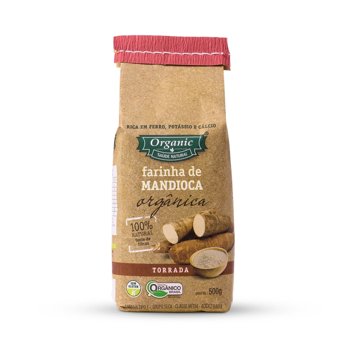 Farinha De Mandioca Tipo 1 Torrada Orgânica Organic Pacote 500g