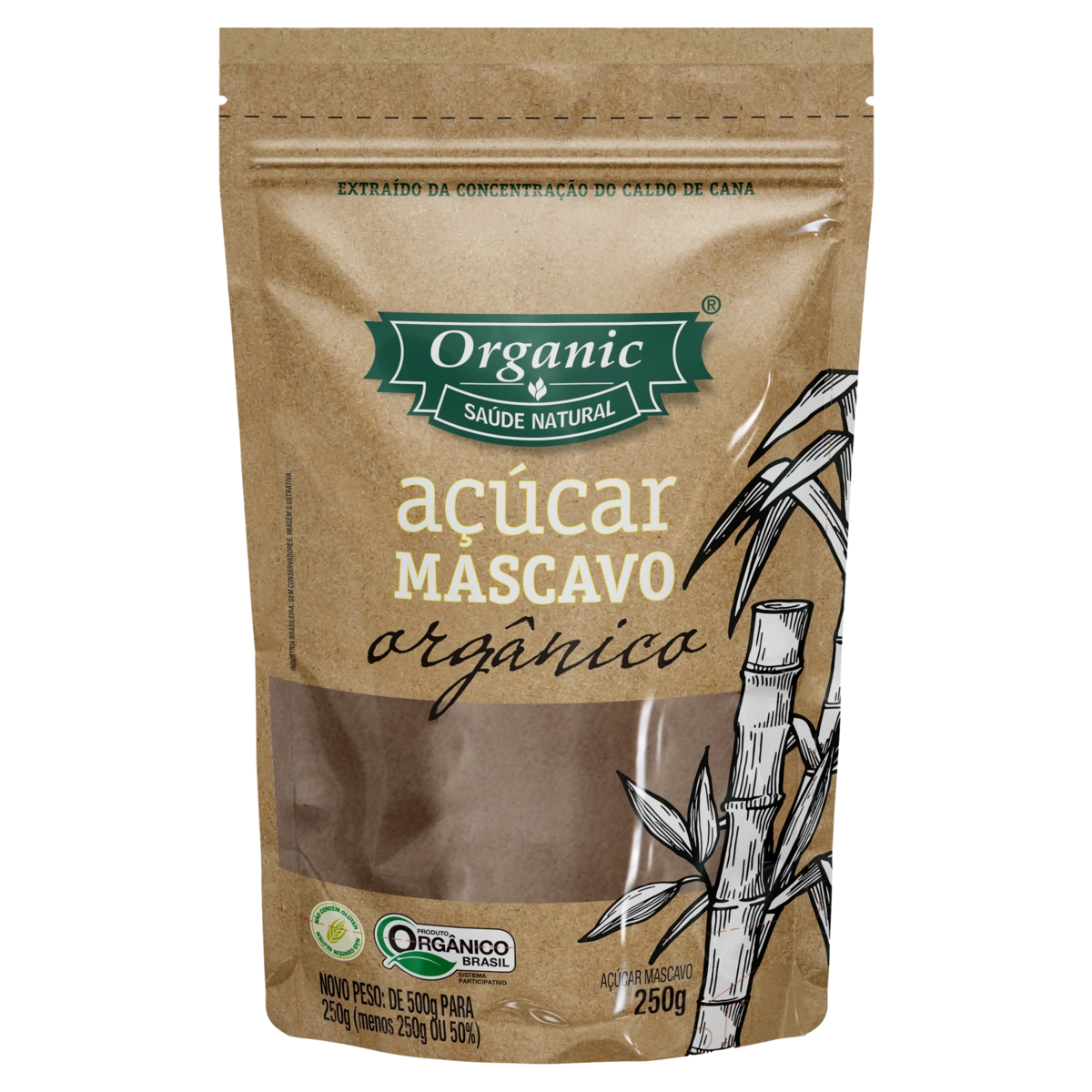 Açúcar Mascavo Orgânico Organic Pouch 250g