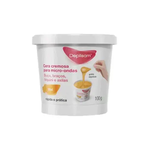 Cera Depilatória Cremosa Micro Ondas Mel Tradicional Depilsam 100g